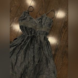 barn, light blue dress, country style.